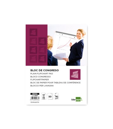 Bloc congreso liderpapel liso 630x840 mm 50 hojas 80g m2