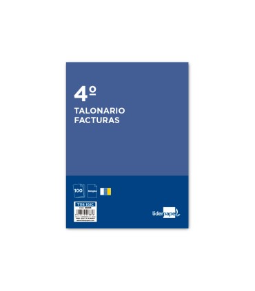 Talonario liderpapel facturas cuarto original t116 con igic