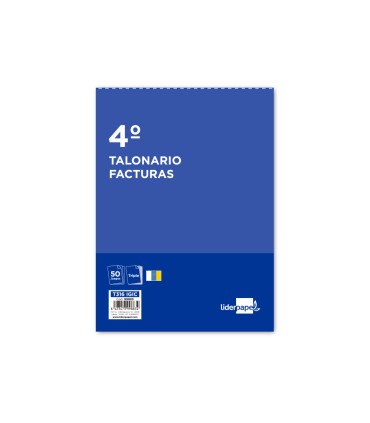 Talonario liderpapel facturas cuarto original y 2 copias t316 con igic