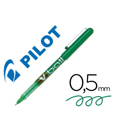 Rotulador pilot roller v ball verde 05 mm