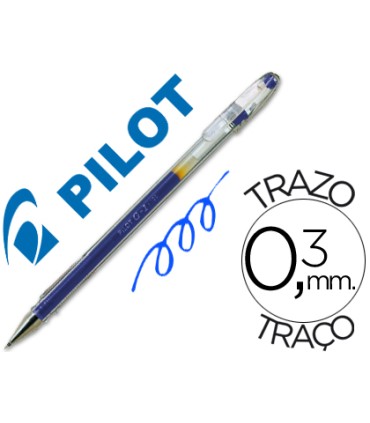 Boligrafo pilot g 1 azul tinta gel