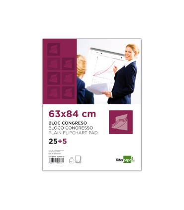 Bloc congreso liderpapel liso 630x840 mm 255 hojas 80g m2