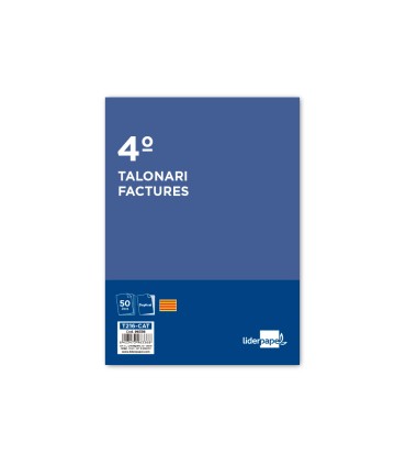 Talonario liderpapel facturas cuarto original y copia t216 con iva texto en catalan