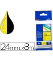 Cinta brother tze651 amarillo/negro 24mm longitud de 8mts