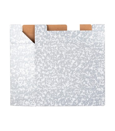 Caja archivador liderpapel classic red cuarto gris