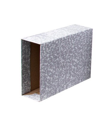 Caja archivador liderpapel classic red cuarto apaisado gris