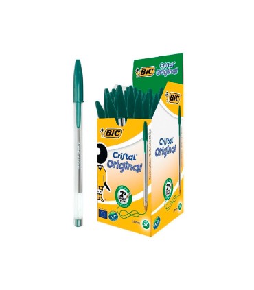 Boligrafo bic cristal original tinta verde unidad