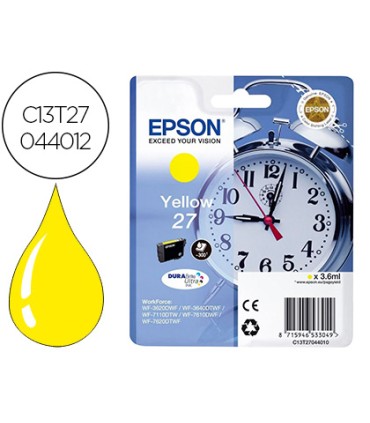 Ink jet epson 27 wf 3620 711 0 7610 7620 amarillo 2200 pag