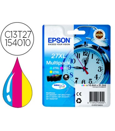 Ink jet epson 27xl wf3620 7110 7610 7620 pack multicolor