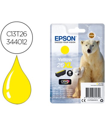 Ink jet epson 26xl xp 600 605 700 800 amarillo 700 pag