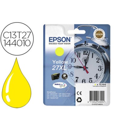 Ink jet epson 27xl wf 3620 7110 7610 7620 amarillo 1100 pag