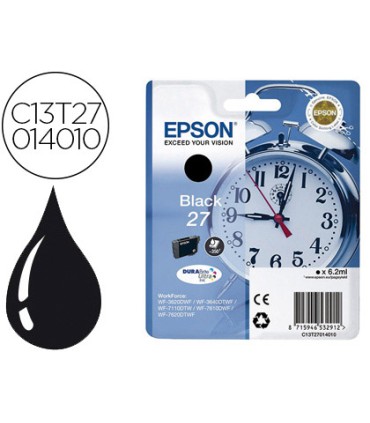 Ink jet epson 27 wf 3620 3640 7110 7610 7620 negro 350 pag