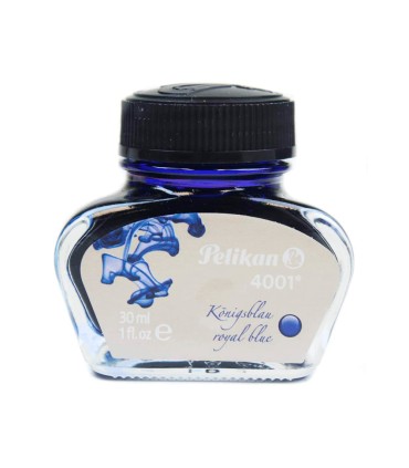 Tinta estilografica pelikan 4001 azul real bote 30 ml