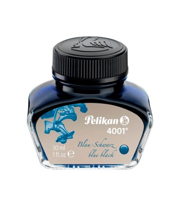 Tinta estilografica pelikan 4001 negro azul bote 30 ml