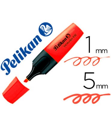 Rotulador pelikan fluorescente textmarker 490 rojo