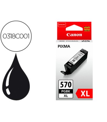 Ink jet canon pgi 570xl pixma mg5750 6850 7750 negro 500 pag