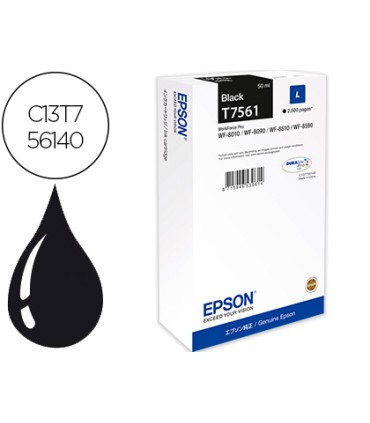 Ink jet epson t7561 negro l wf 8010dw 8090d3twc 8510dwf 8590dwf capacidad 2500 pag