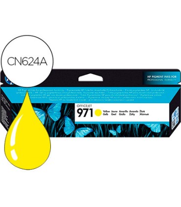 Ink jet hp 971 officejet pro x451 x551 x476 x576 amarillo 2500 pag