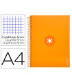 Cuaderno espiral liderpapel a4 micro antartik tapa forrada120h 100 gr cuadro 5mm 5 banda4 taladros color mostaza