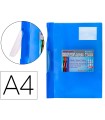 Carpeta beautone dossier pinza lateral 48382 polipropildin-a4 azul pinza giratoria -pack de 10 retractilado