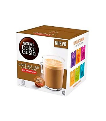 Cafe dolce gusto cafe con leche descafeinado monodosis caja de 16 unidades