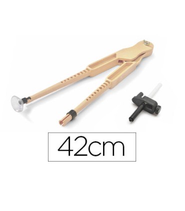 Compas para encerado faibo de plastico imitacion madera con adaptador 42 cm