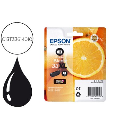 Ink jet epson 33 xl expression premium xp530 630 635 830 negro 81 ml 400 pag