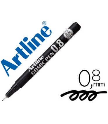 Rotulador artline calibrado micrometrico negro comic pen ek 288 punta poliacetal 08 mm resistente al agua