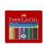 Lapices de colores faber castell acuarelable colour grip triangular caja metalica de 24 colores surtidos