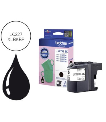 Ink jet brother lc 227xl negro dcp j4120dw mfc j4420dw j4620dw j4625dw 1200 pag