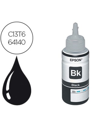 Tinta epson t6641 et2500 2550 14000 l475 565 575 4500 negro botella 70 ml 4000 pag