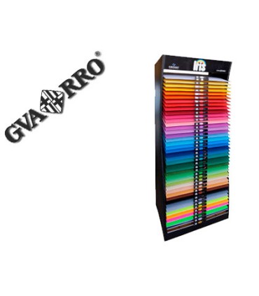 Expositor guarro metalico vacio 42 estantes para cartulina 185 gr 50x65 cm 75x57x200 cm