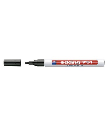 Rotulador edding punta fibra 751 negro punta redonda 1 2 mm