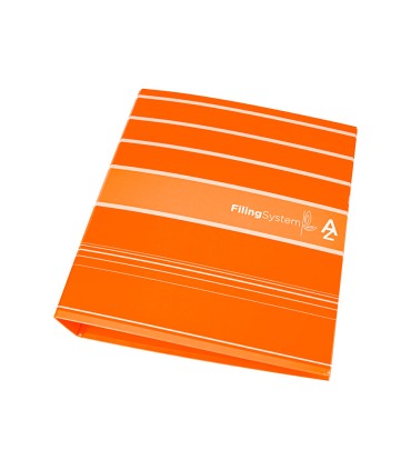 Archivador de palanca liderpap el a4 filing system forrado sin rado lomo 80mm naranja con caja y compresor metalico