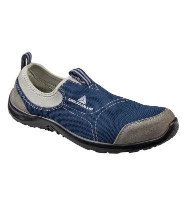 Zapatos de seguridad deltaplus de poliester y algodon con plantilla y puntera color azul marino talla 45