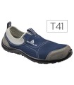 Zapatos de seguridad deltaplus de poliester y algodon con plantilla y puntera - color azul marino talla 41