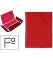 Carpeta gomas solapas carton saro tamaño folio rojo