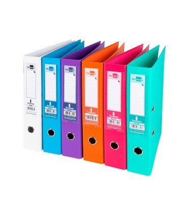 Archivador de palanca liderpapel folio documenta forrado pvc con rado lomo 75 mm colores surtidos trending