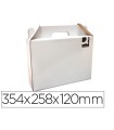 Caja maletin con asa q-connect carton para envio y transporte 355x120x258 mm