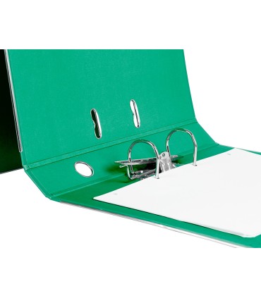 Archivador de palanca liderpapel folio documenta forrado pvc con rado lomo 52 mm verde compresor metalico