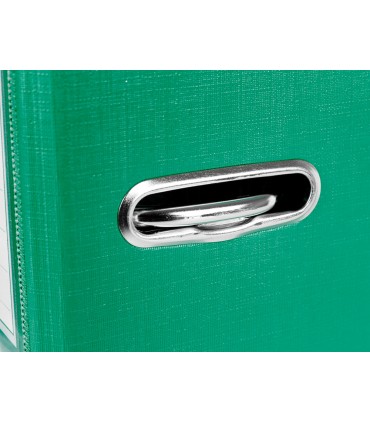 Archivador de palanca liderpapel folio documenta forrado pvc con rado lomo 52 mm verde compresor metalico