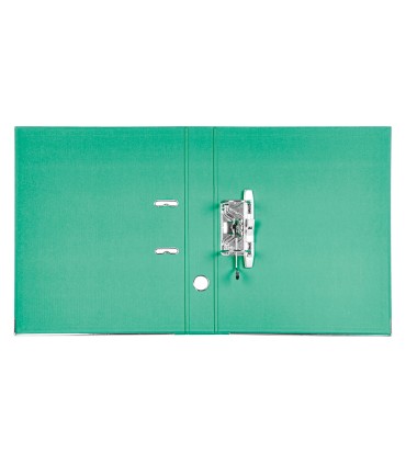 Archivador de palanca liderpapel folio documenta forrado pvc con rado lomo 52 mm verde compresor metalico