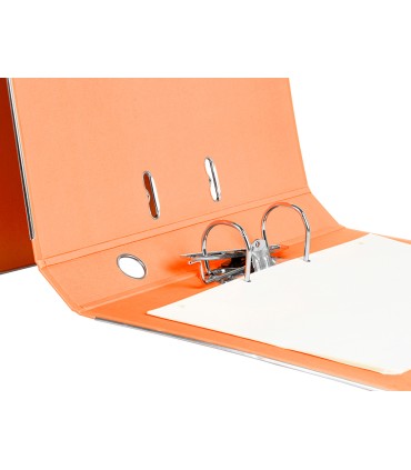 Archivador de palanca liderpapel folio documenta forrado pvc con rado lomo 52 mm naranja compresor metalico