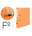 Archivador de palanca liderpapel folio documenta forrado pvc con rado lomo 52 mm naranja compresor metalico