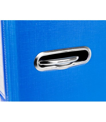 Archivador de palanca liderpapel folio documenta forrado pvc con rado lomo 52 mm azul compresor metalico