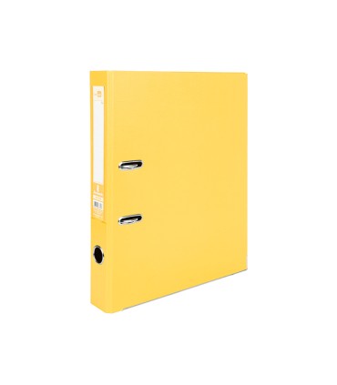 Archivador de palanca liderpapel folio documenta forrado pvc con rado lomo 52 mm amarillo compresor