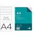 Recambio liderpapel a4 100 hojas 100 g m2 rayado horizontal con margen 4 taladros