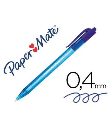 Boligrafo paper mate inkjoy 100 retractil punta media azul