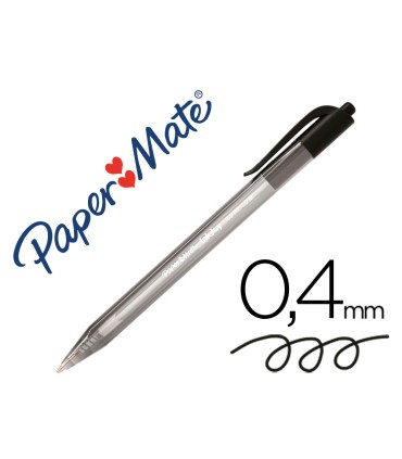 Boligrafo paper mate inkjoy 100 retractil punta media negro