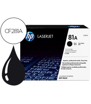 Toner hp laserjet n81 mfp m630 negro 10500 paginas